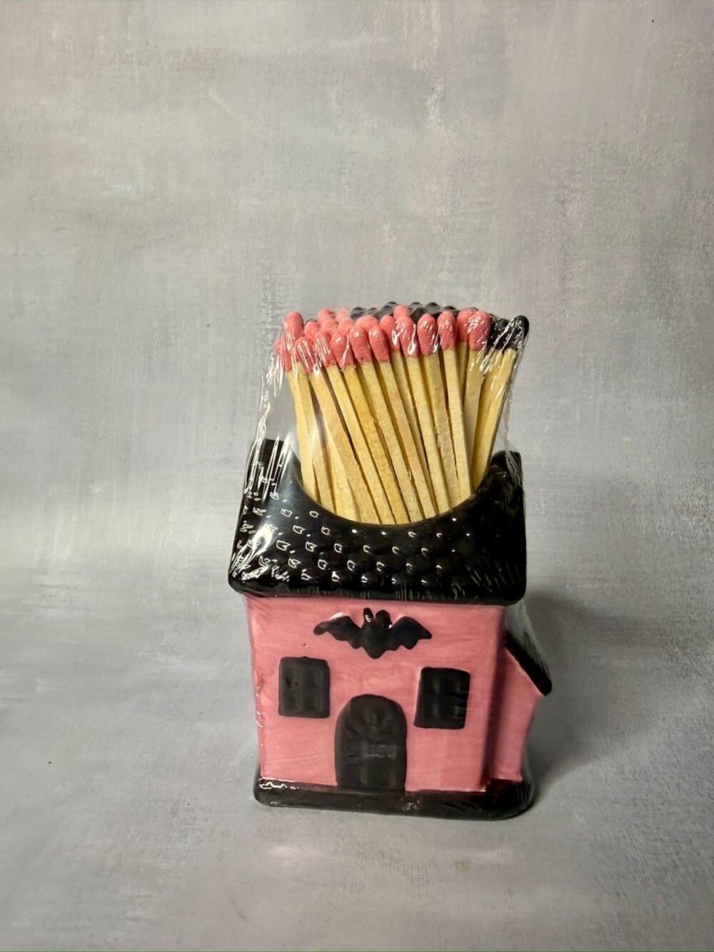 Kirkton House Pink and Black Haunted House Match Holder